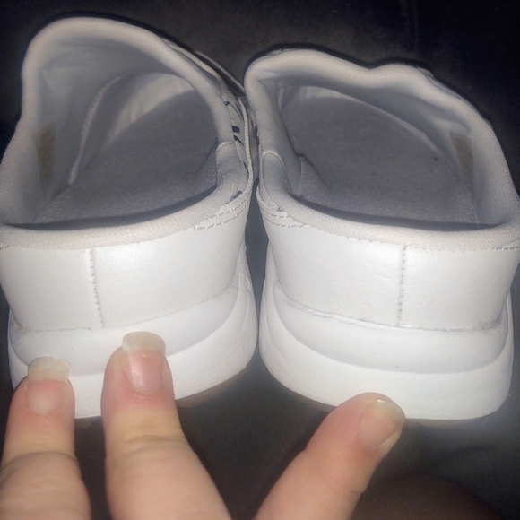 EASY SPIRIT TRAVELTIME SIZE 10W SLIP ON CLOGS MULES WHITE OCEAN BEACH PALM TREES - Picture 7 of 7